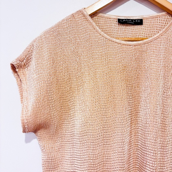 LANA LEE Vintage gold stretch top - Picture 2 of 5